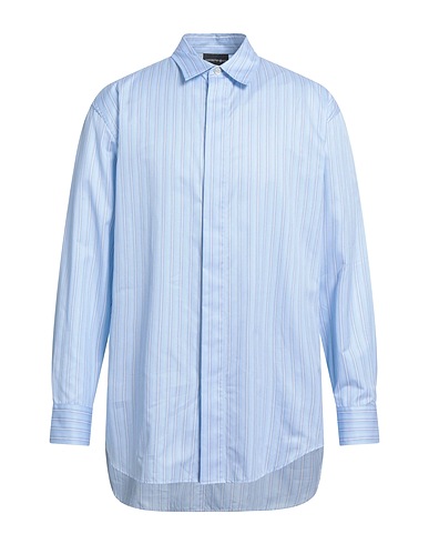 EMPORIO ARMANI Striped shirt Sky blue 100% Cotton