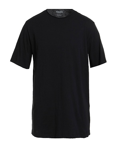JACK & JONES T-shirt basique Noir 50% Coton, 50% Coton biologique