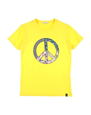 GREY DANIELE ALESSANDRINI T-Shirt Gelb 90% Baumwolle, 10% Elastan