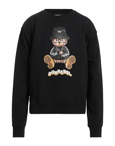 DOMREBEL Sweatshirt Schwarz 100% Baumwolle