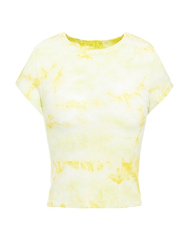 ENZA COSTA T-shirt Yellow 87% Viscose, 10% Silk, 3% Lycra®