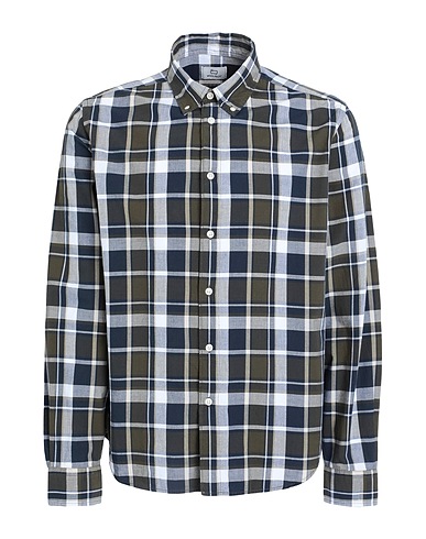 WOOLRICH Kariertes Hemd POPLIN MADRAS SHIRT 
 Dunkelgrün 100% Baumwolle