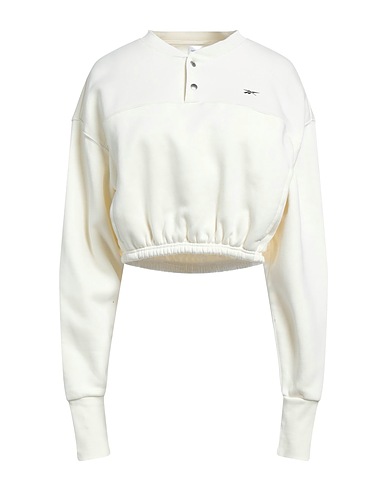 REEBOK Sweatshirt Off white 80% Organic cotton, 20% Polyester, Elastane
