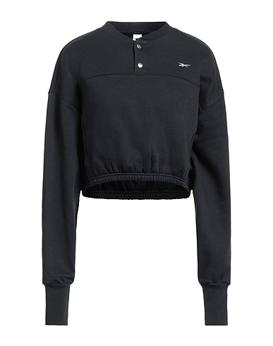 REEBOK Sweatshirt Black 80% Organic cotton, 20% Polyester, Elastane