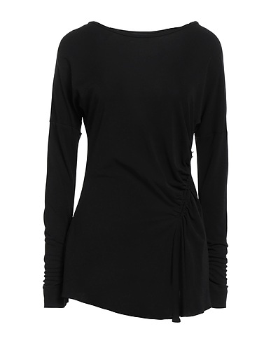 LES COPAINS Top Black 100% Viscose