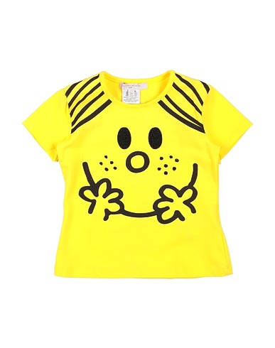 SILVIAN HEACH T-shirt Yellow 95% Cotton, 5% Elastane