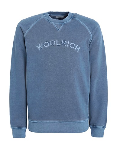 WOOLRICH Sweatshirt VARSITY CREWNECK 
 Slate blue 100% Cotton
