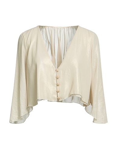 FELEPPA Camicie e bluse tinta unita Beige Lurex®