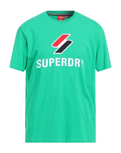 SUPERDRY T-shirt Green 100% Cotton