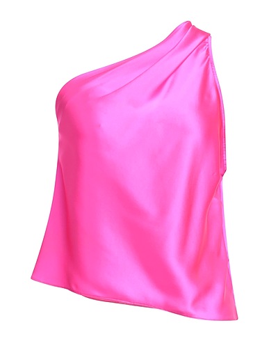 MICHELLE MASON One-shoulder top Fuchsia 100% Silk