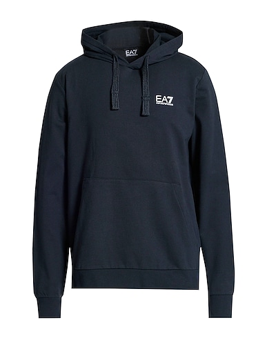 EA7 Hooded track jacket BLU NOTTE 100% Cotton, Elastane