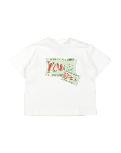 GUESS T-shirt Avorio 100% Cotone
