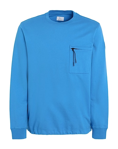 WOOLRICH Sweatshirt EXTRA LIGHT CREWNECK 
 Azure 100% Cotton