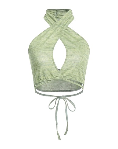 NA-KD Crop top Lime green 67% Polyester, 30% Viscose, 3% Elastane