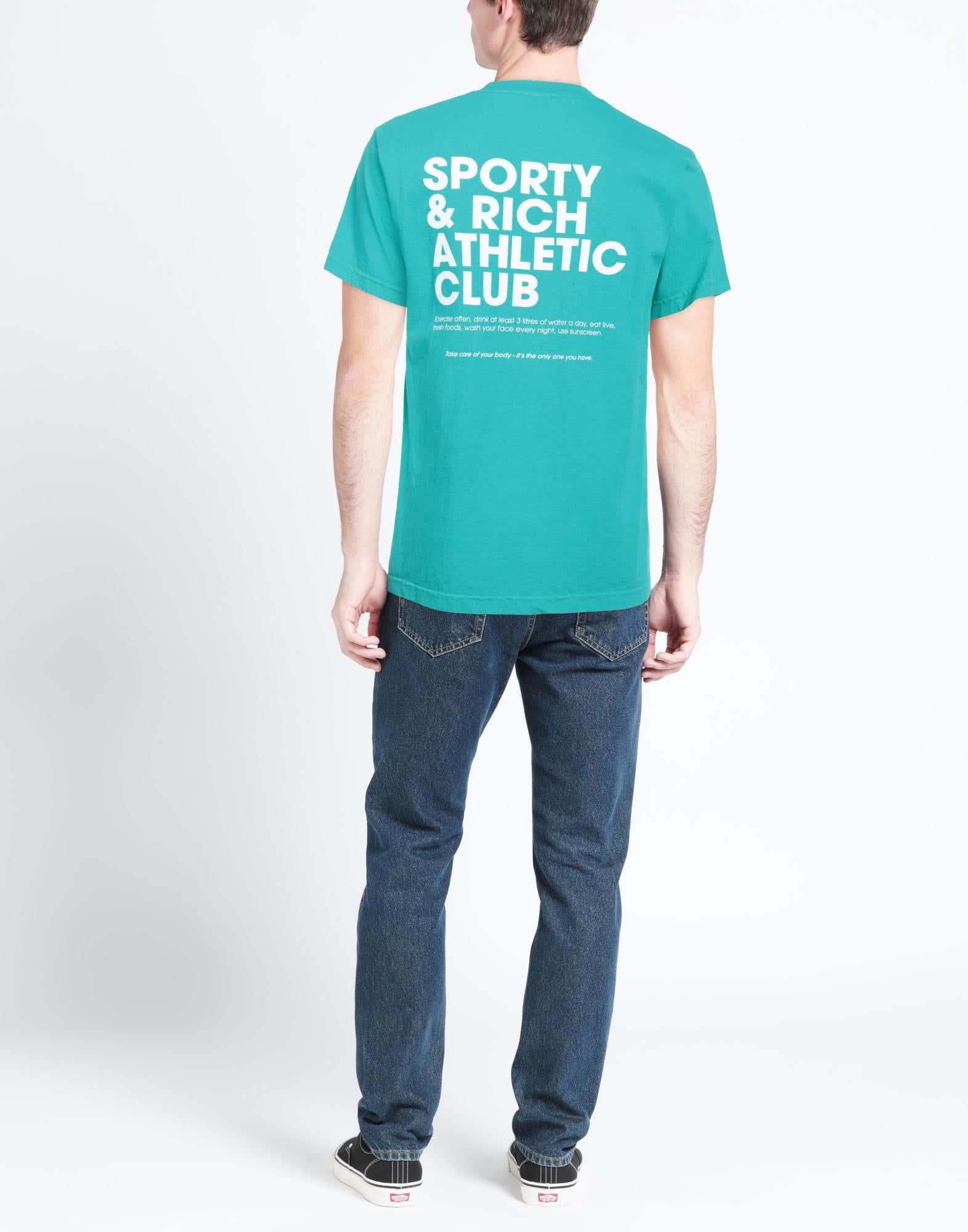 SPORTY & RICH Tシャツ＆トップス | Tシャツ ターコイズブルー メンズ