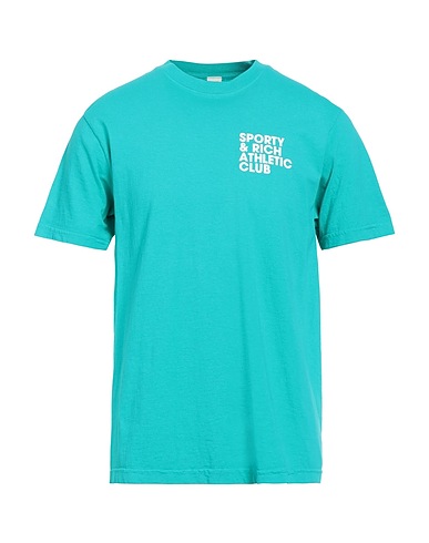SPORTY & RICH T-shirt Turquoise 100% Cotton