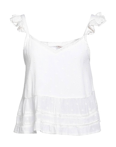 SUPERDRY Top Bianco 100% Viscosa, Cotone