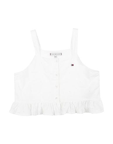 TOMMY HILFIGER Τοπ Λευκό 100% Βαμβάκι