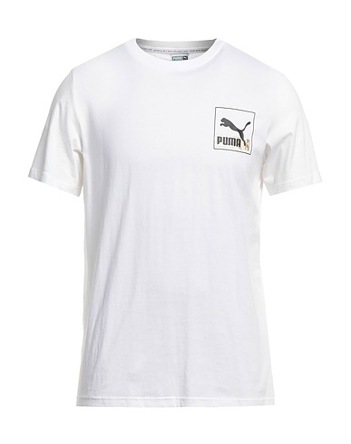 PUMA T-shirt White 70% Cotton, 30% Polyester