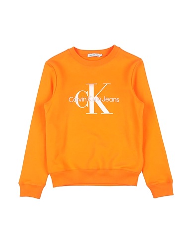 CALVIN KLEIN JEANS Felpa Arancione 100% Cotone, Elastan
