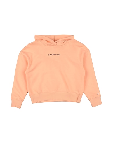 CALVIN KLEIN JEANS Hooded track jacket  Apricot 86% Cotton, 14% Polyester