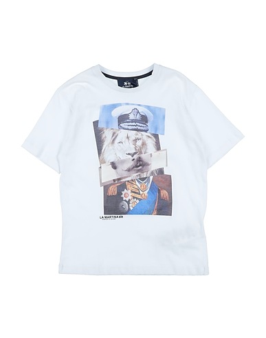 LA MARTINA T-shirt White 100% Cotton, Elastane