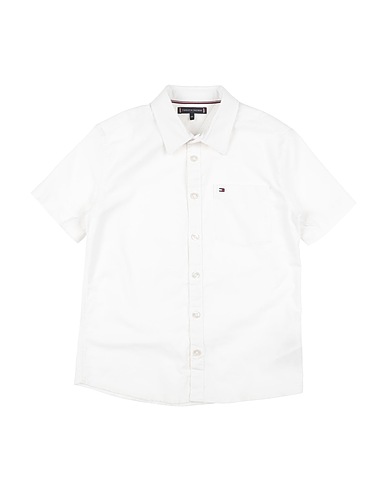 TOMMY HILFIGER 無地シャツ ホワイト コットン 97% / ポリウレタン 3%