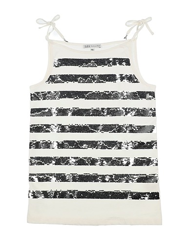 PATRIZIA PEPE Top Avorio 100% Cotone