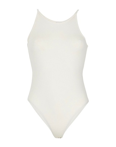 8 by YOOX TOPS JERSEY HALTER ESSENTIAL BODYSUIT
 Blanc 95% Viscose, 5% Élasthanne