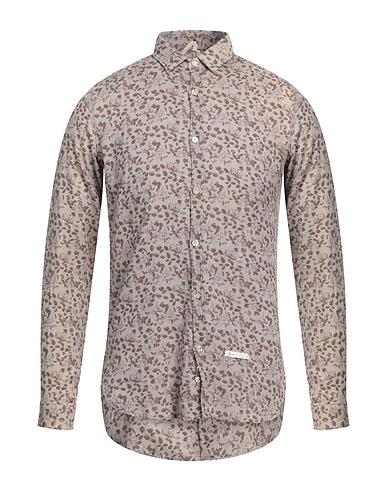 DNL Patterned shirt Taupe 100% Cotton