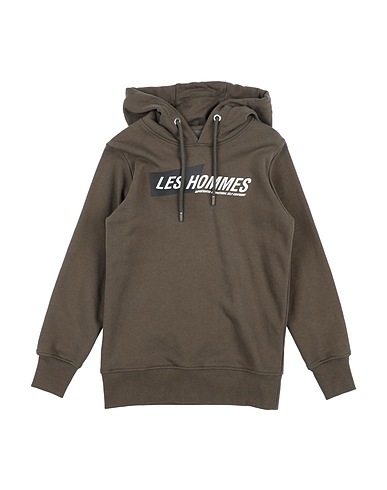 LES HOMMES Sweatshirt Military green 100% Cotton