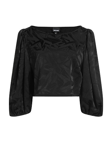 JUST CAVALLI Top Black 64% Viscose, 34% Acetate, 2% Elastane