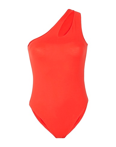 8 by YOOX TOPS JERSEY ONE-SHOULDER CUT OUT BODYSUIT
 Corail 95% Viscose, 5% Élasthanne