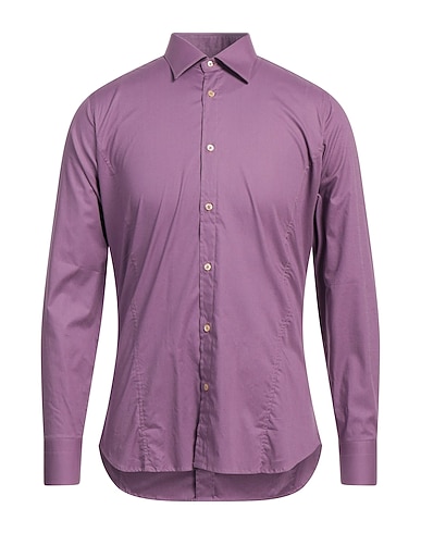 CALIBAN Solid colour shirt Mauve 97% Cotton, 3% Elastane