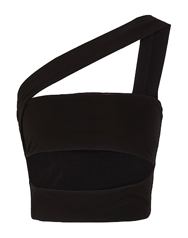 8 by YOOX One-shoulder top JERSEY BANDAGE TOP
 Black 95% Viscose, 5% Elastane