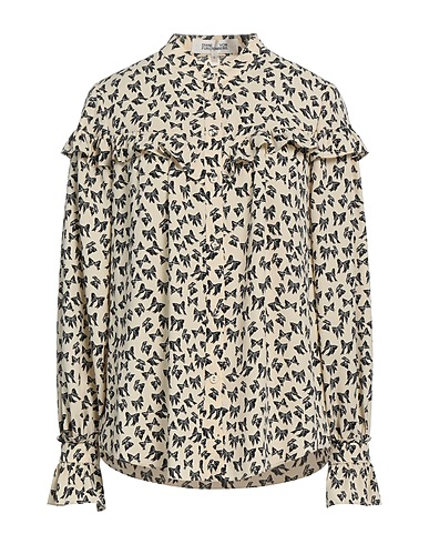 DIANE VON FURSTENBERG Patterned shirts & blouses Beige 100% Polyester