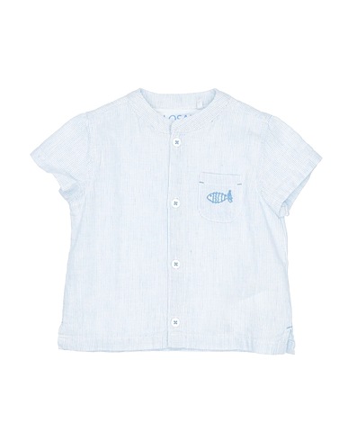 LOSAN Hemd mit Muster Himmelblau 70% Baumwolle, 30% Leinen