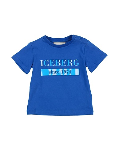 ICEBERG T-shirt Blu china 100% Cotone
