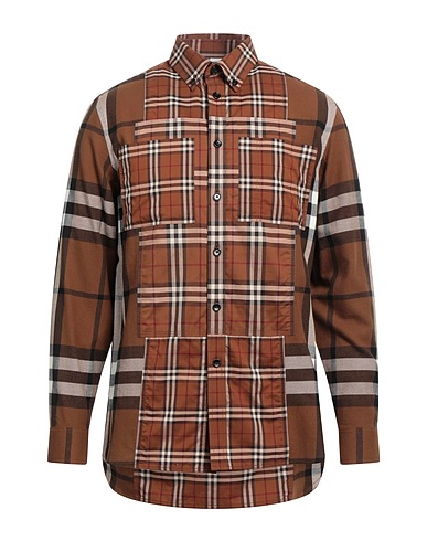 BURBERRY Shirts Brown 100% Cotton