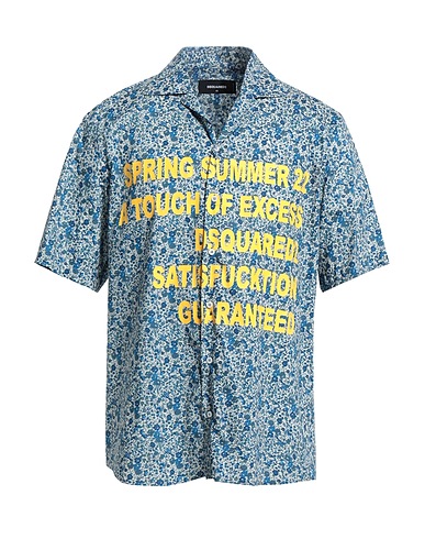 DSQUARED2 Camicia fantasia Blu 100% Cotone