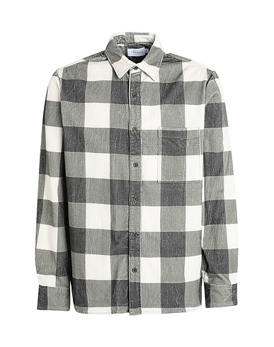TOPMAN Checked shirt Military green 100% Cotton