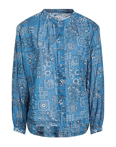 OVERLOVER Camicie  e bluse fantasia Avio 100% Cotone