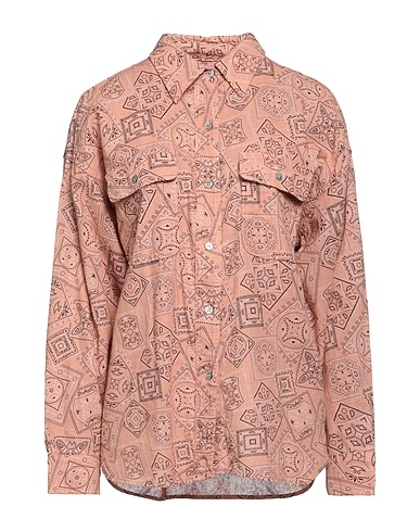 OVERLOVER Checked shirt Antique rose 55% Linoleum, 45% Cotton