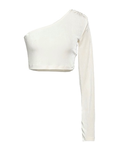 NA-KD One-shoulder top Ivory 96% Polyester, 4% Elastane