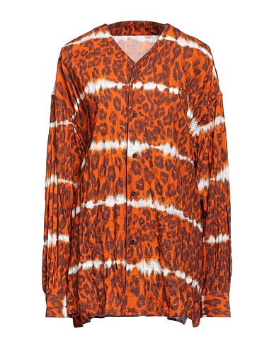 ACNE STUDIOS Hemden und Blusen mit Muster Rostrot 99% Baumwolle, 1% Elastan