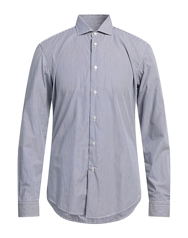 BRIAN DALES Striped shirt Midnight blue 100% Cotton