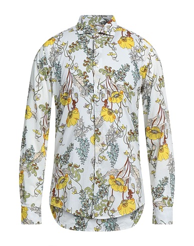 BRIAN DALES Patterned shirt White 100% Cotton