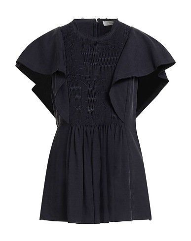 CHLOÉ Top Blu notte 59% Lino, 41% Seta