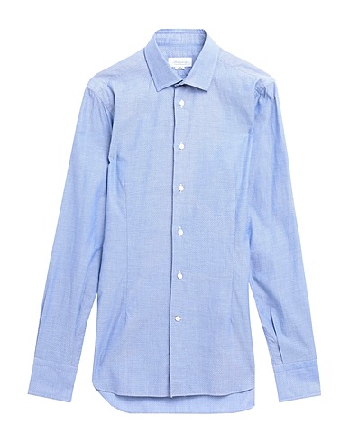 BRANCACCIO Camicia fantasia Blu chiaro 100% Cotone