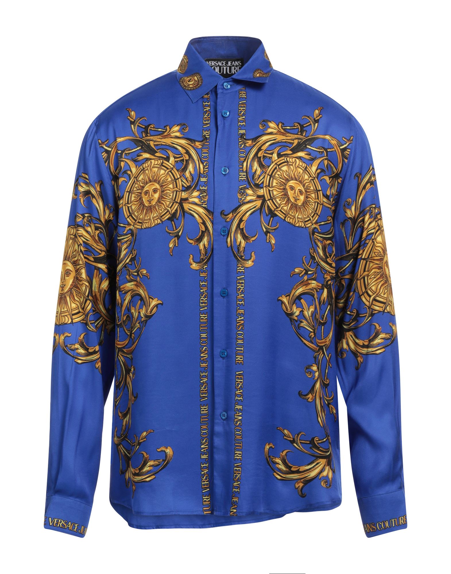 イッセイ様　超美品　VERSACE JEANS COUTURE love柄シャツ VERSACE JEANS COUTURE | 柄入りシャツ ブラック メンズ | YOOX
